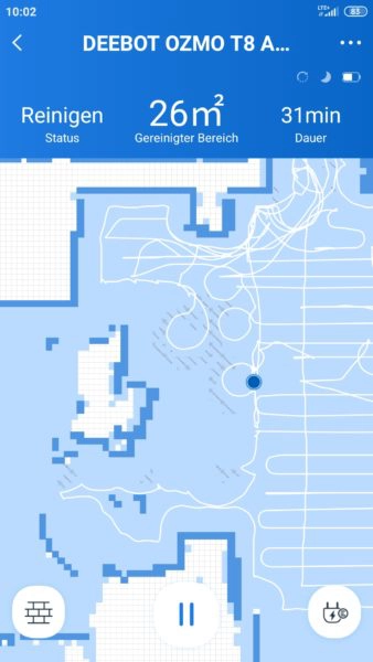 Ecovacs Deebot Ozmo T8 AIVI Saugroboter App Teppicherkennung
