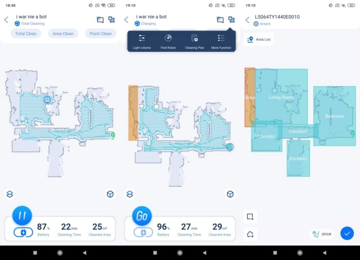 Neabot NoMo Saugroboter Home App Mapping selektive Raumeinteilung