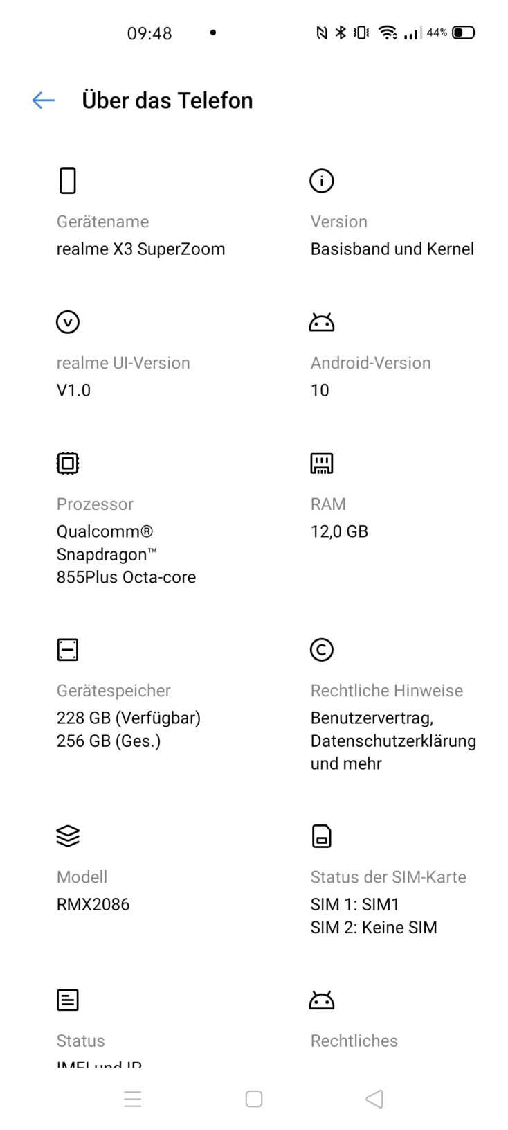 Realme X3 SuperZoom UEber das Telefon