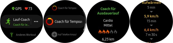 Samsung Galaxy Watch Active 2 Lauf Coach Uhr