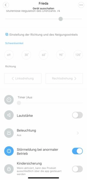 Xiaomi Smartmi Standing Fan 2 Mi Home App Funktionen