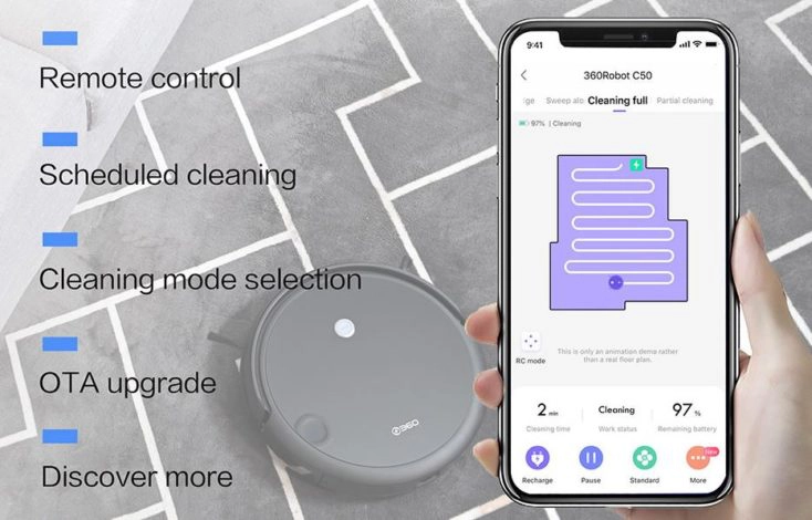 Qihoo 360 C50 Saugroboter App-Steuerung
