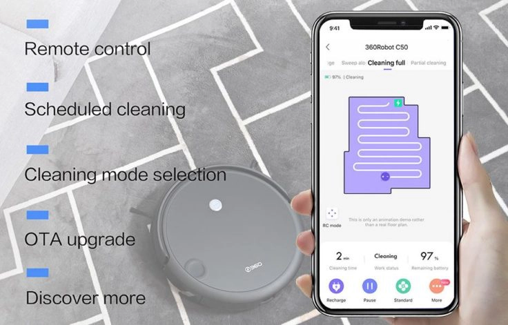 Qihoo 360 C50 Saugroboter App-Steuerung