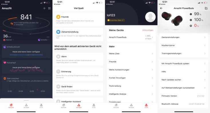 Amazfit App fuer Powerbuds App