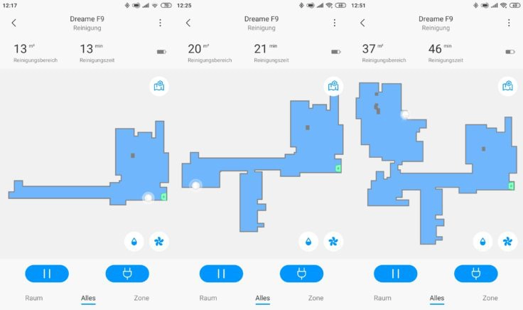 Dreame F9 Saugroboter Xiaomi Home App Mapping
