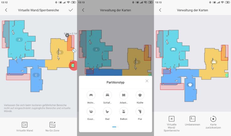 Dreame F9 Saugroboter Xiaomi Home App selektive Raumeinteilung