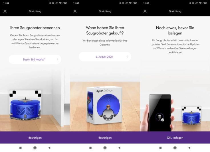 Dyson 360 Heurist Saugroboter App Einbindung WLAN Vorbereitung