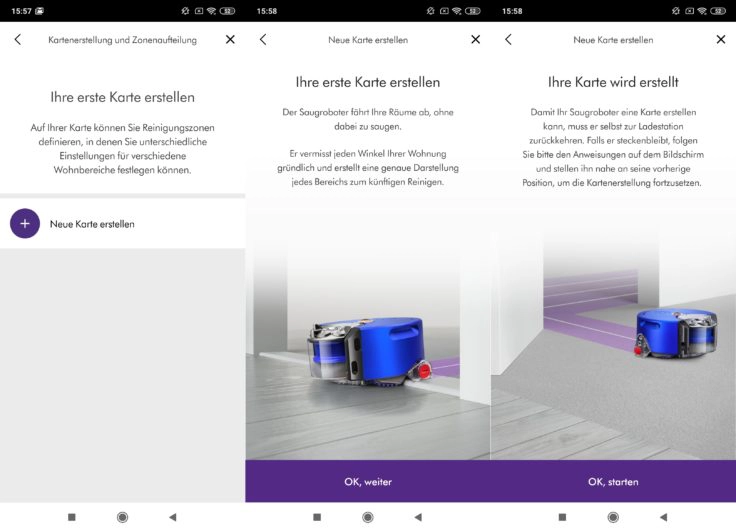 Dyson 360 Heurist Saugroboter App Kartenerstellung