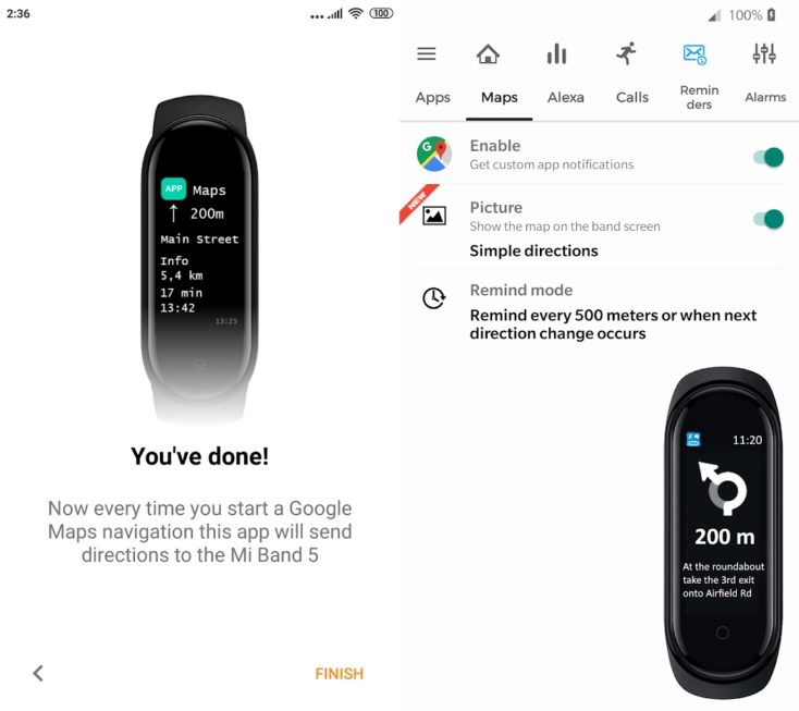 Mi Band 5 Navigator Notify Fitness Google Maps