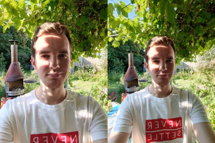 OnePlus Nord Selfie normal ultraweit Garten