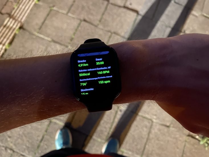 Oppo Watch Smartwatch Sportmodus Laufen Daten
