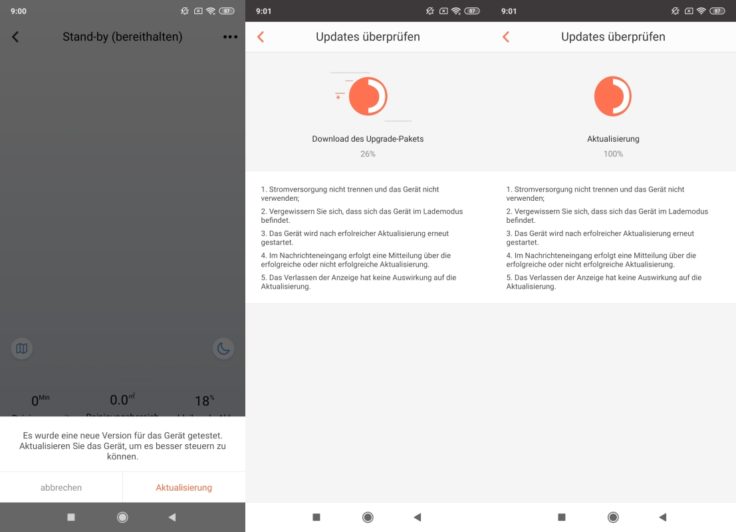 Simum 6 Saugroboter App WeBack Firmware-Updates