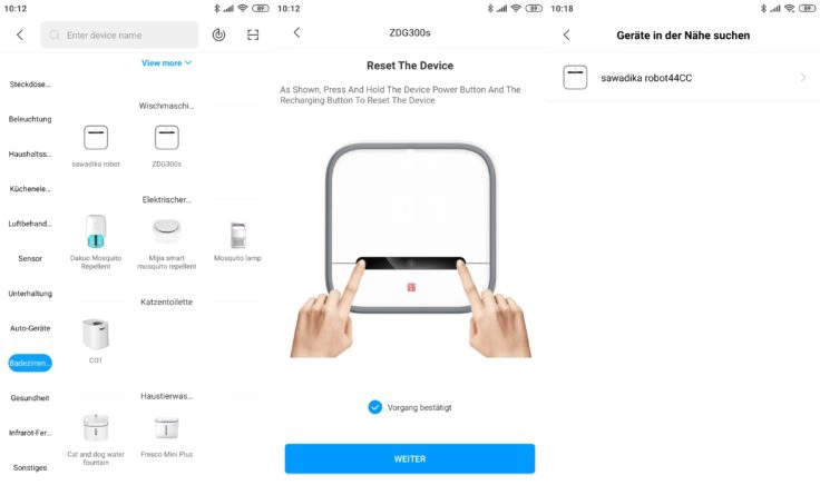 Xiaomi SWDK ZDG300 Wischroboter App Einbindung WLAN