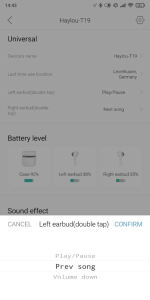 Haylou T19 Kopfhoerer App Einstellungen