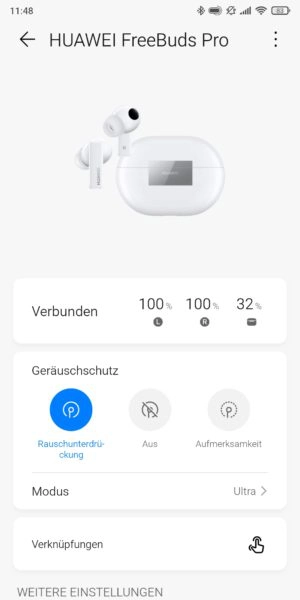 Huawei FreeBuds Pro Kopfhoerer App Uebersicht