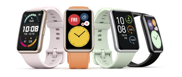 Huawei Watch Fit Smartwatch vier Farben
