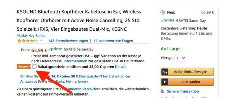 KSound Kopfhoerer Amazon Gutschein 1