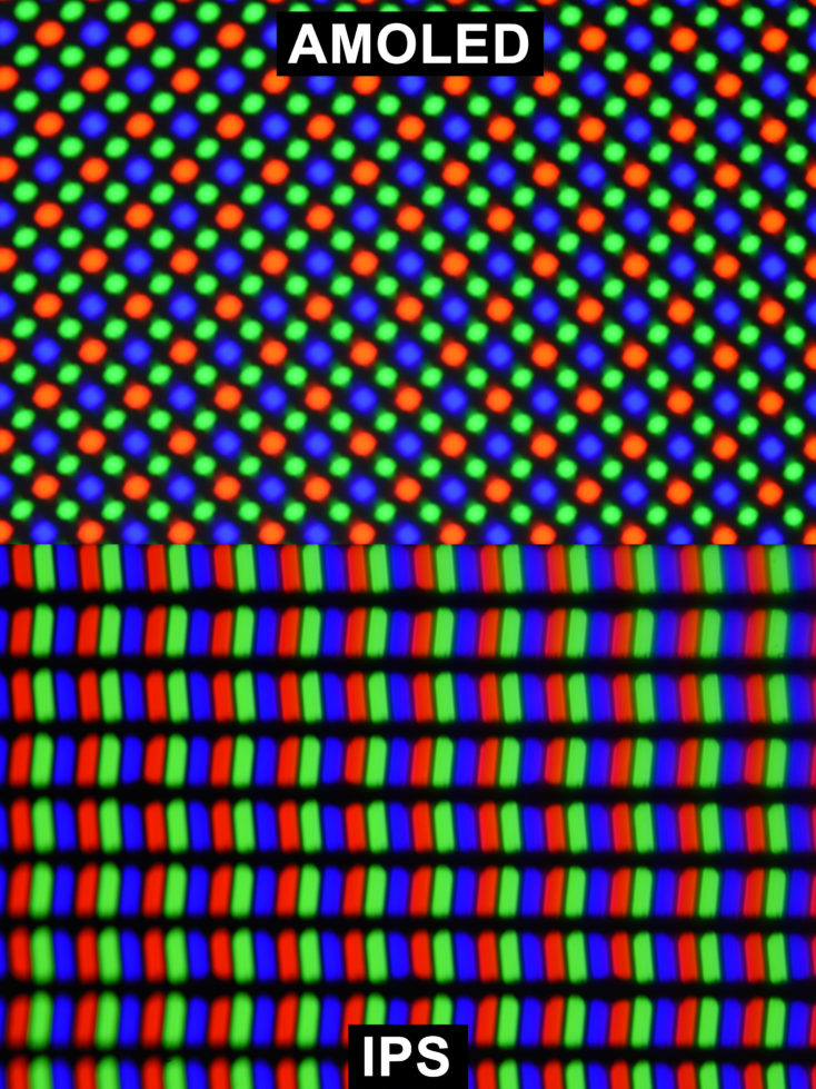 Extreme magnification - RGB, IPS and AMOLED screen comparison at 10x