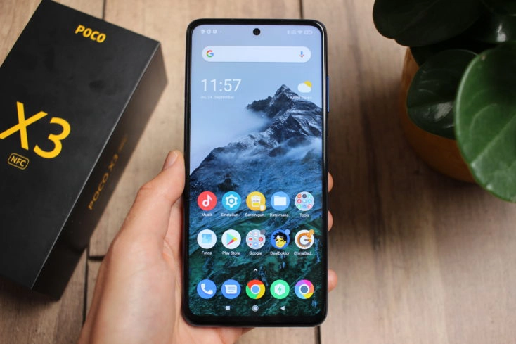 POCO X3 NFC Smartphone in Hand