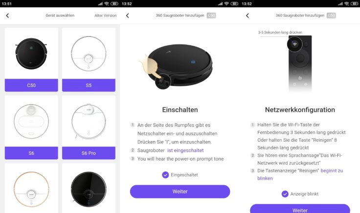 Qihoo 360 C50 Saugroboter 360Robot App WLAN-Einbindung