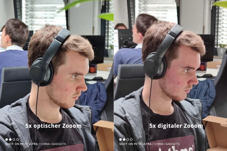 Xiaomi Mi 10 Ultra opt. vs digitaler Zoom