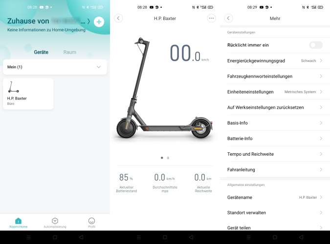 Xiaomi Mi E-Scooter 1S App