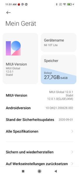 Xiaomi Mi10T Lite MIUI 12