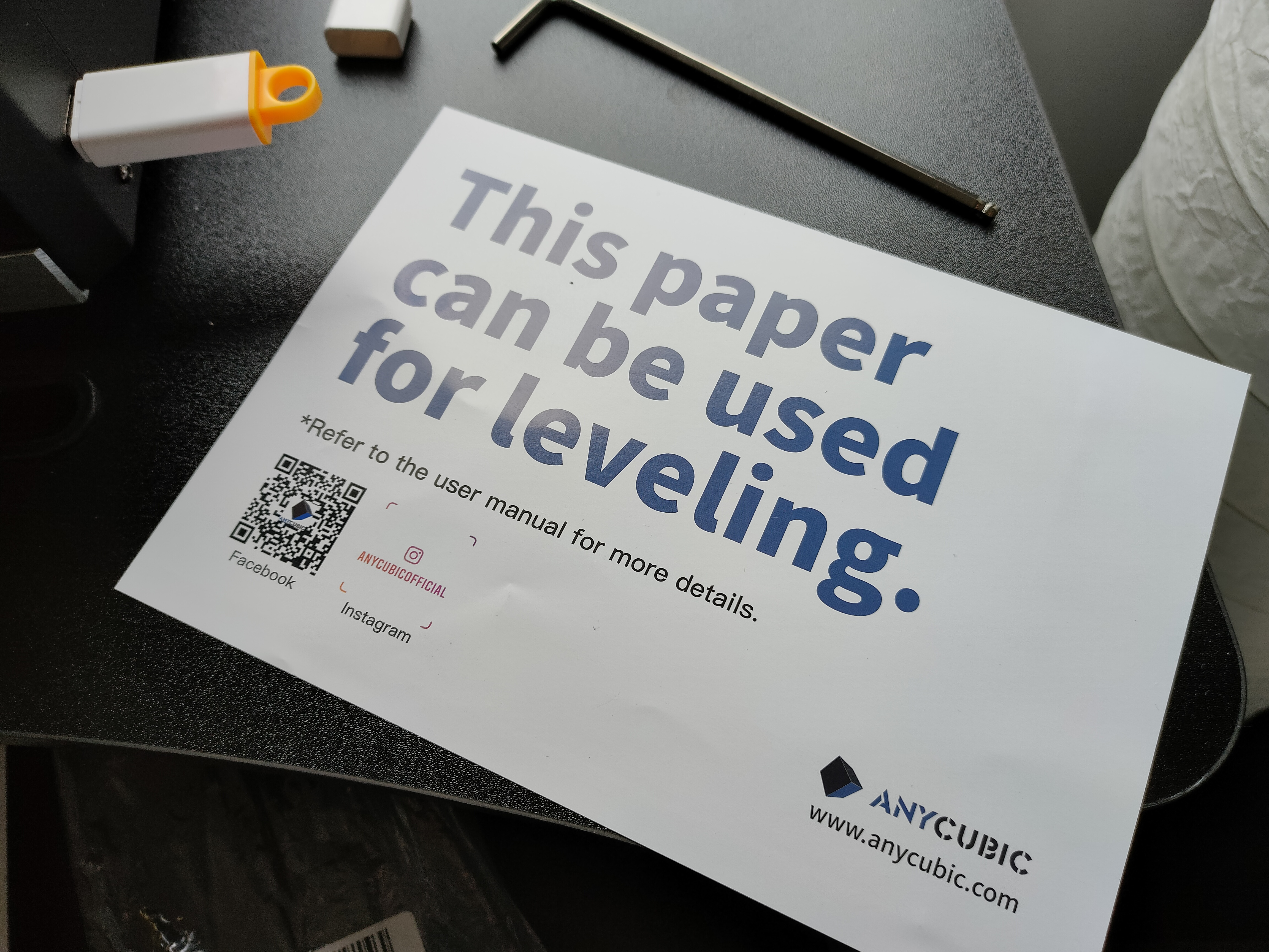 Anycubic Photon Mono X Leveling Papier Anycubic Photon Mono X Leveling Papier
