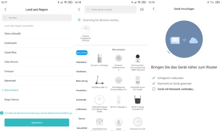 Dreame D9 Saugroboter Xiaomi Home App Einbindung WLAN