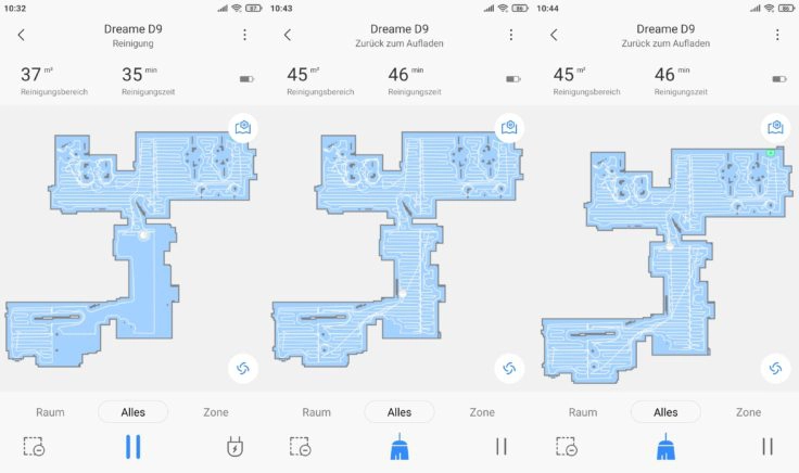 Dreame D9 Saugroboter Xiaomi Home App Mapping