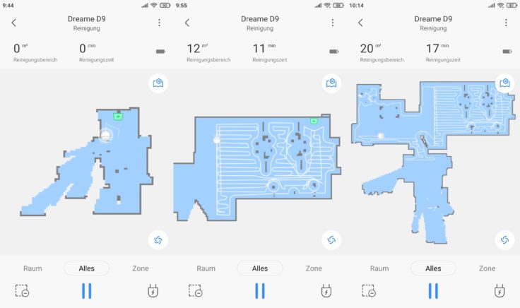 Dreame D9 Saugroboter Xiaomi Home App Mapping Beginn