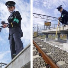 Kopfhoerer-Staubsauger Bahngleise