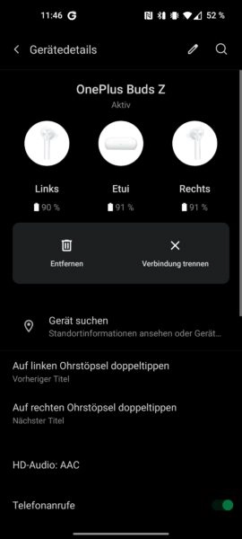 OnePlus Buds Z Kopfhoerer Einstellungen OnePlus