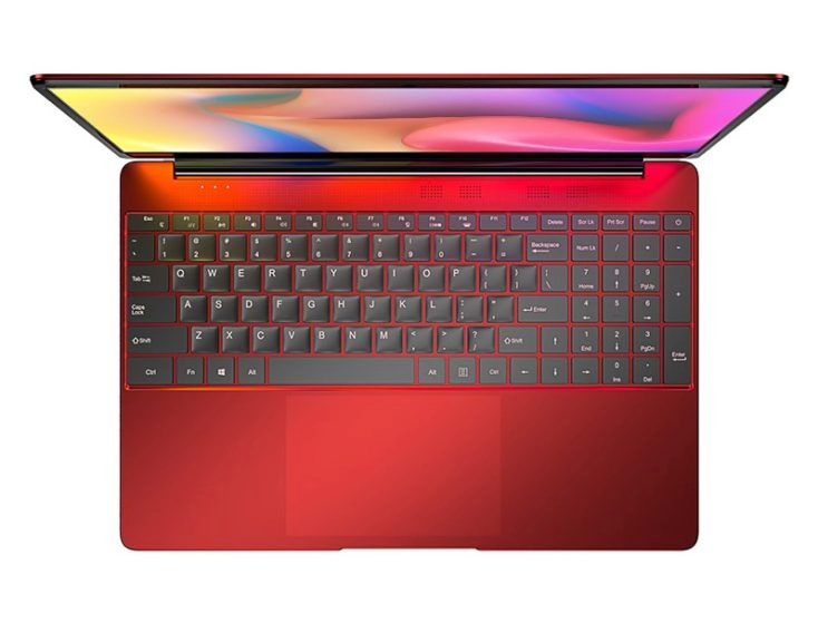 DERE R9 Pro Notebook von oben rot