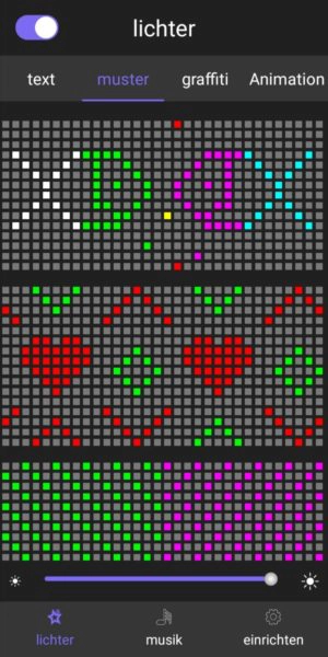 LED Maske App Muster