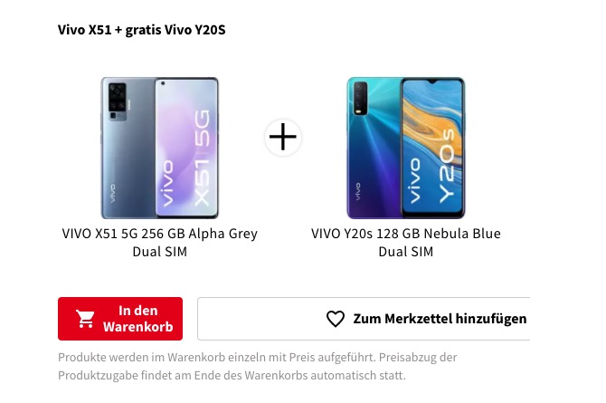 Vivo X51 5G plus Vivo Y20S MM