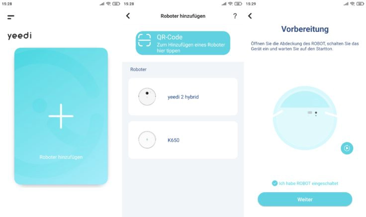 Yeedi 2 Hybrid Saugroboter App Einbindung WLAN