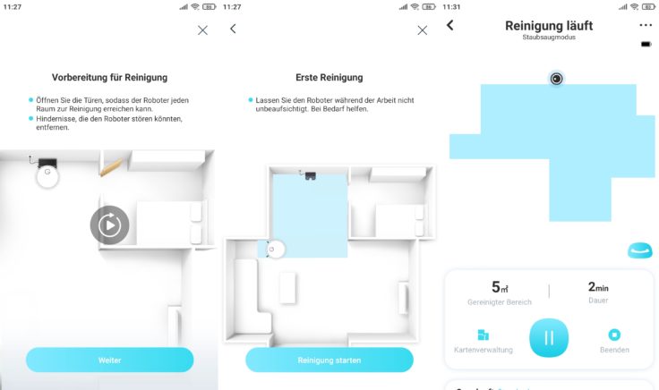 Yeedi 2 Hybrid Saugroboter App Vorbereitung Reinigung Mapping