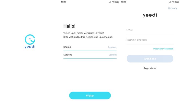 Yeedi 2 Hybrid Saugroboter App Registrierung