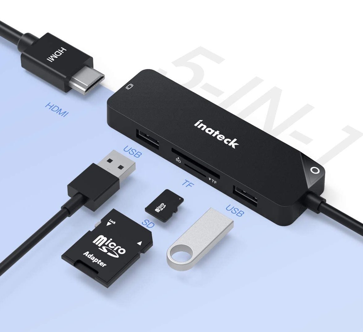 Inateck 5in1 USBC Hub mit 4K HDMI Port günstig bei Amazon