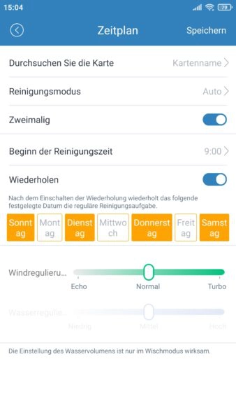 Proscenic M6 Pro Saugroboter App Arbeitszeiten einplanen