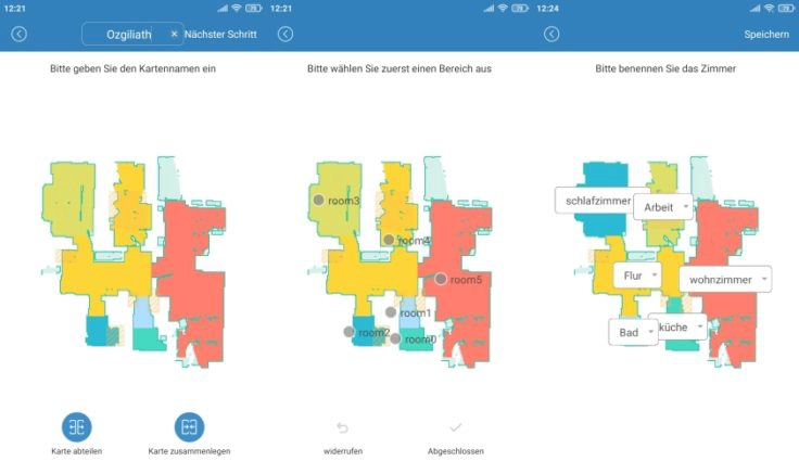 Proscenic M6 Pro Saugroboter App selektive Raumeinteilung