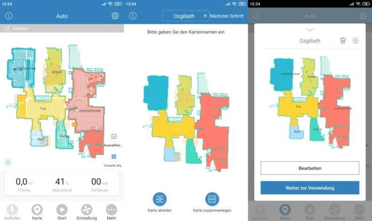 Proscenic M6 Pro Saugroboter App selektive Raumeinteilung Raeume