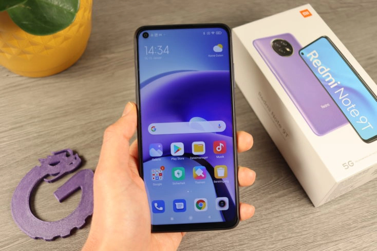 Redmi Note 9T Smartphone in Hand