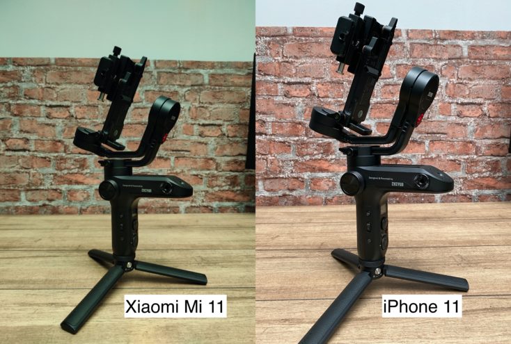 Xiaomi Mi 11 testfoto vs iPhone 11 Weissabgleich