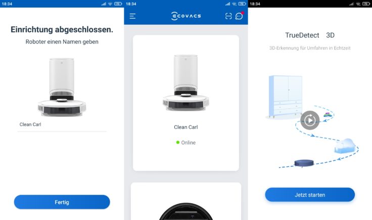 Ecovacs Deebot N8 Pro+ Saugroboter App Einbindung WLAN erfolgreich