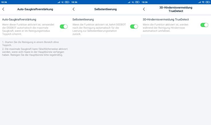 Ecovacs Deebot N8 Pro Saugroboter App Einstellungsmoeglichkeiten Funktionen