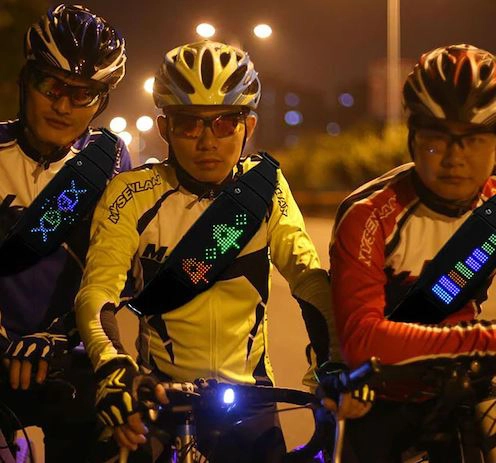 LED Bauchtasche beim Radfahren