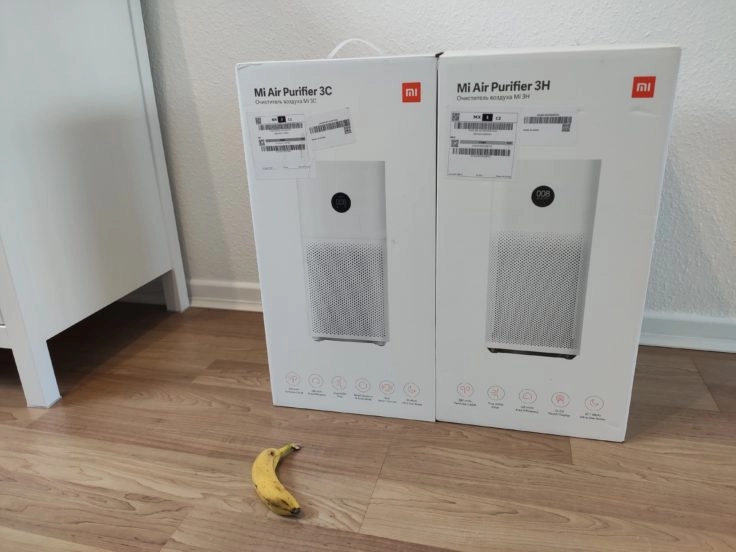 Xiaomi Mi Air Purifier 3H 3C Luftreiniger Vergleich Verpackungen