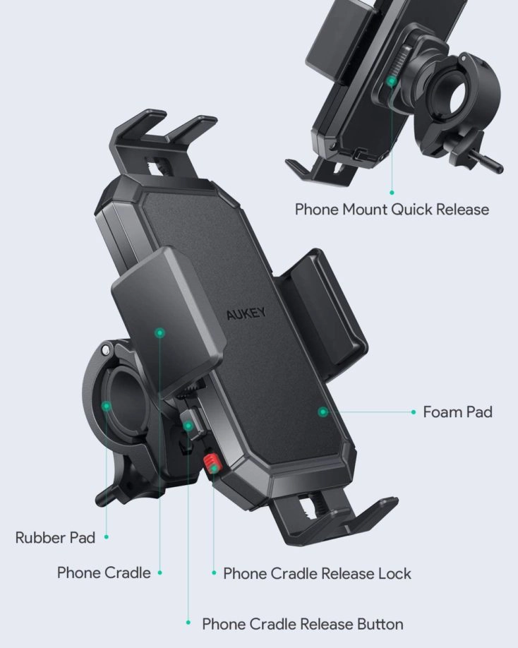 AUkey Fahrrad Smartphonehalterung Details